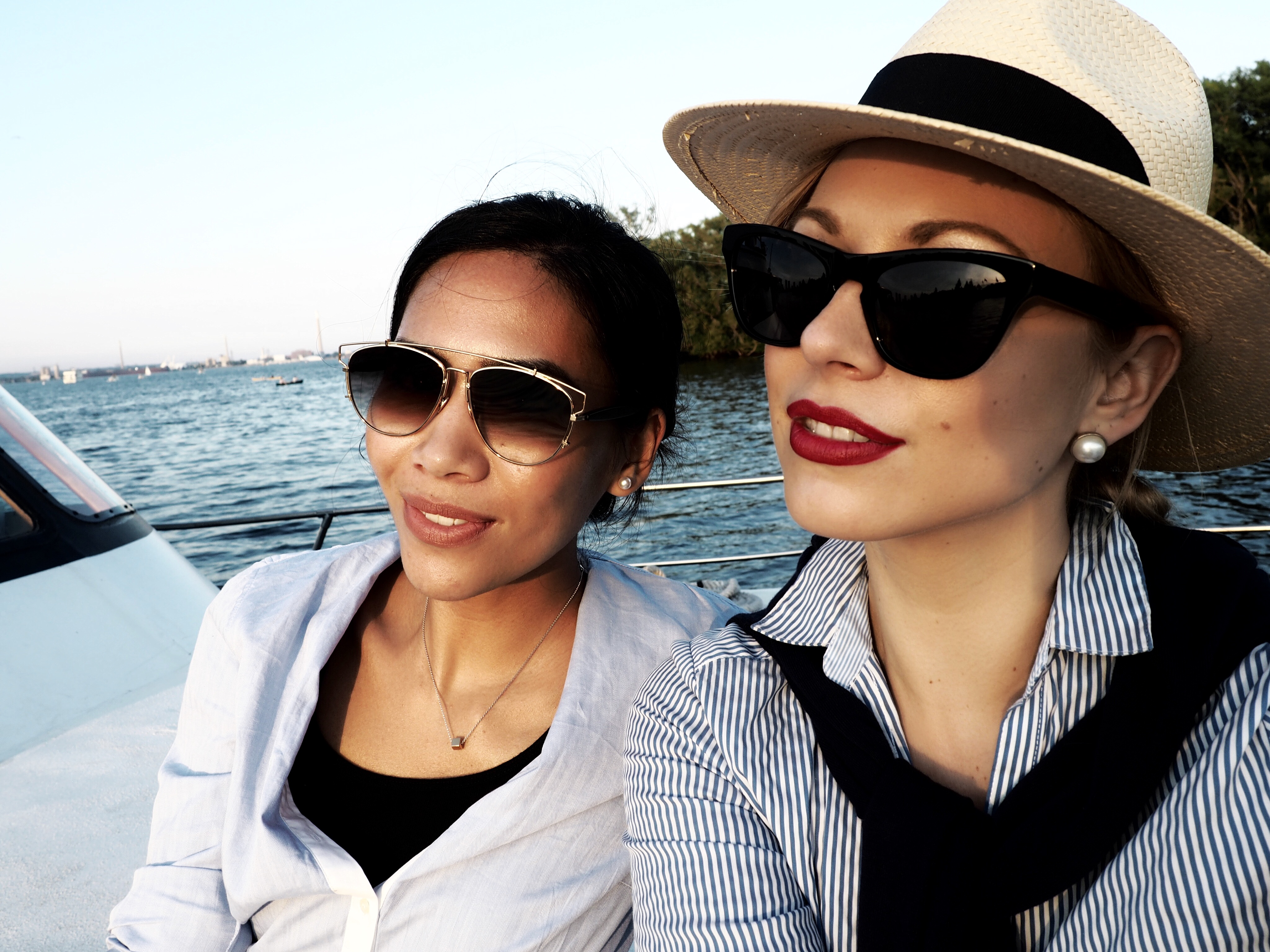 Trying out my camera's selfie feature on the boat