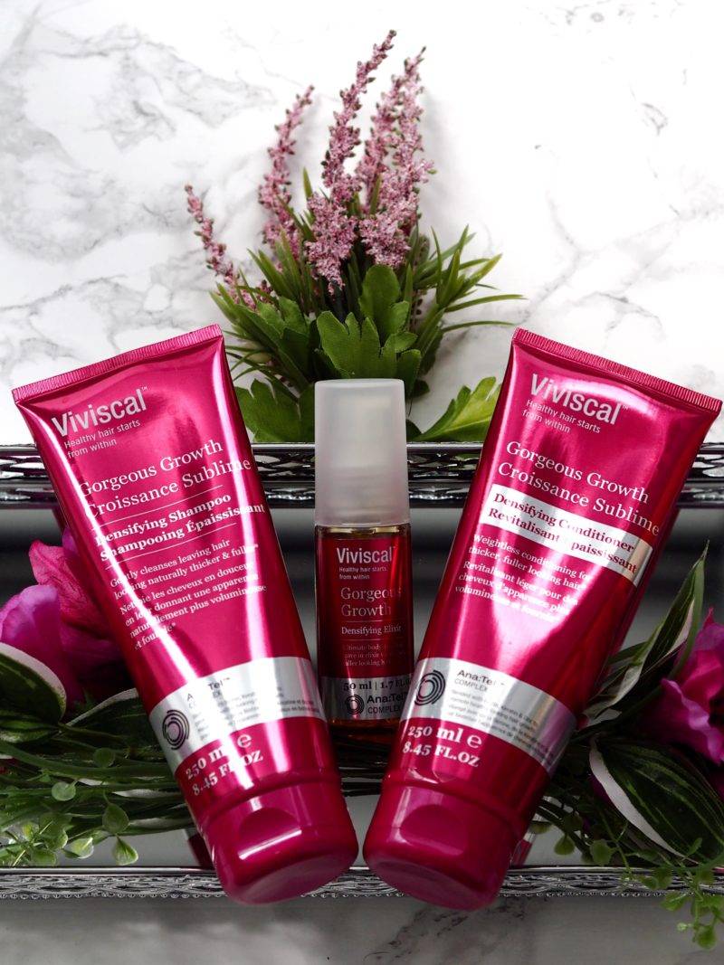 Viviscal's Gorgeous Growth Densifying shampoo, conditioner, and elixir will transform your hair! I've been using the Viviscal Gorgeous Growth line and I have the longest, strongest, and healthiest hair ever. Read the full review on why you need to try this affordable hair care line!