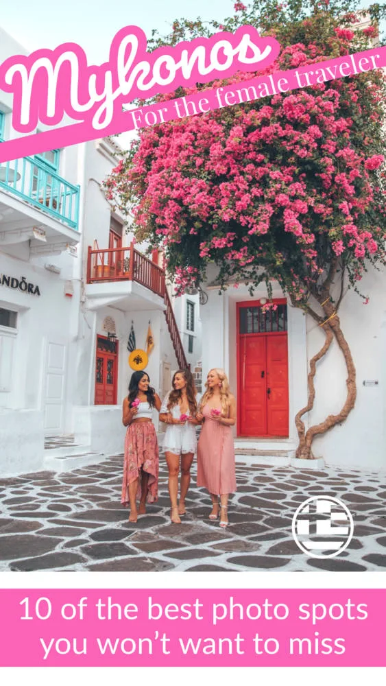 Top Mykonos photo spots for female travlers - the most instagrammable places in Mykonos