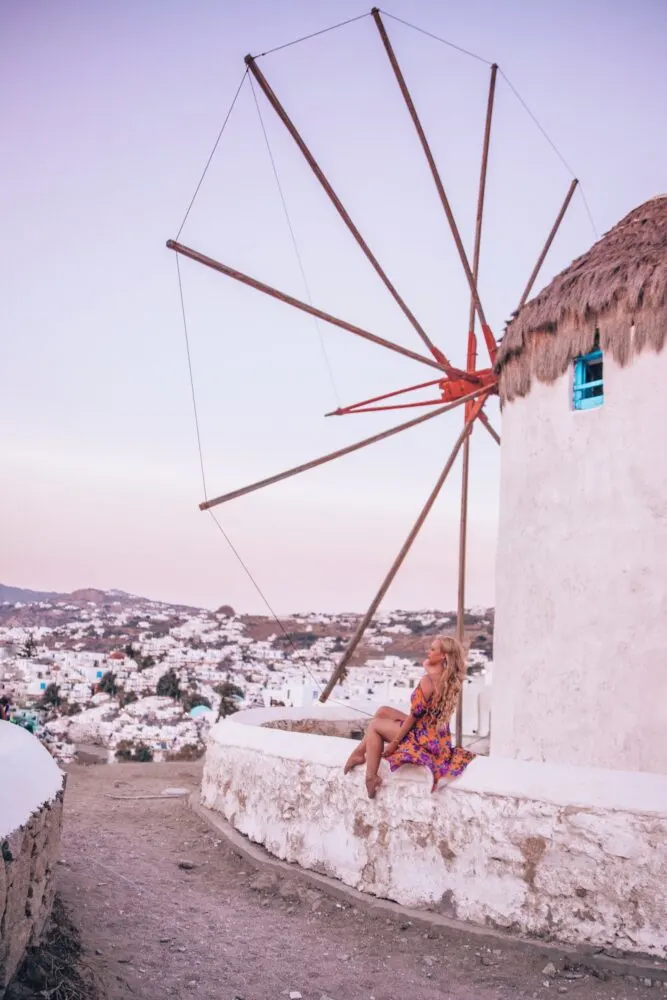 Windmills of Kato Milli are one of the top instagrammable places in Mykonos. Click the photo to see the rest of my list of the most instagrammable places in Mykonos! 
