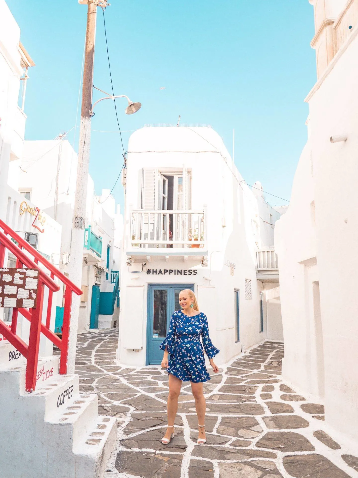 The Happiness store is one of the top instagrammable photo spots in Mykonos. Click the photo to see the rest of my list of the most instagrammable places in Mykonos! 