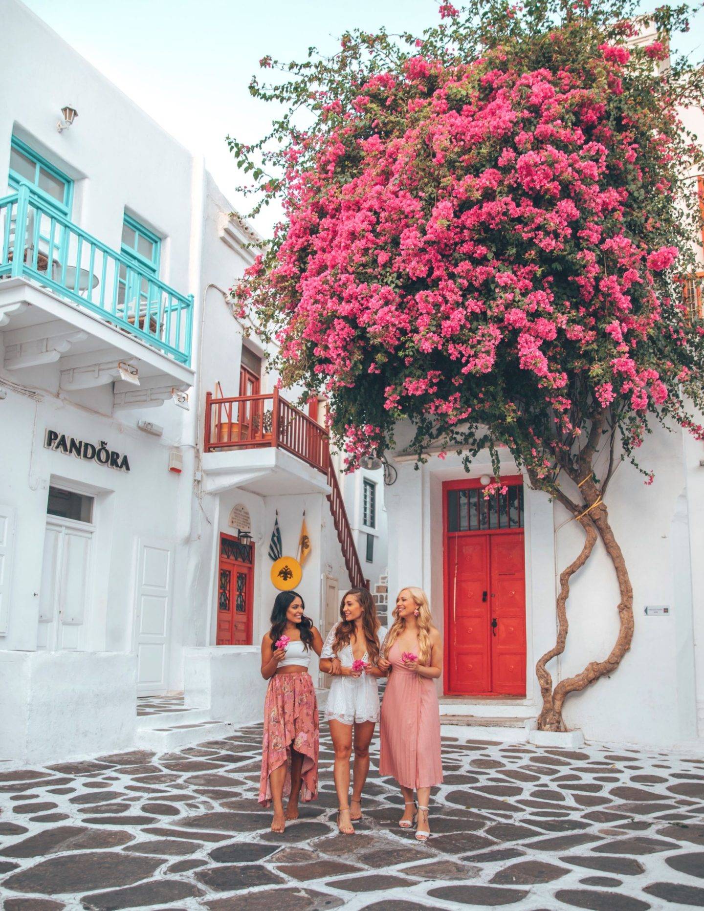 The pandora store - one of the most instagrammable places in Mykonos. Click the photo to see the rest of my list of the most instagrammable places in Mykonos! 