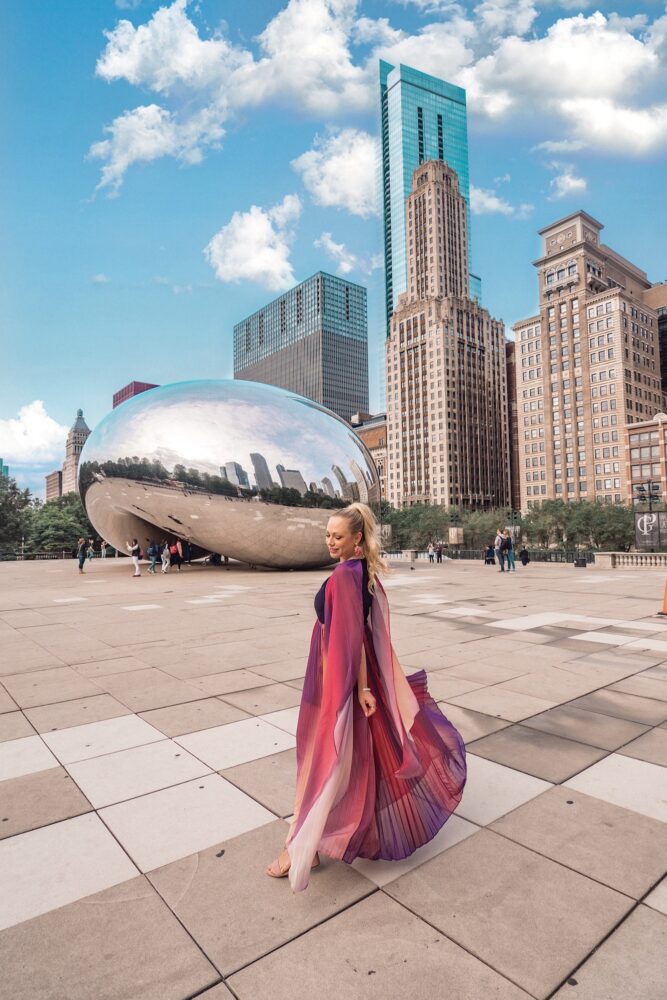 Where to stay in Chicago: The Fairmont Chicago Millenium Park. There are so many reasons why we loved staying with the Fairmont when we visited Chicago. Click the post to read my full review! Pictured here: The Chicago Bean which is just steps away from the Fairmont