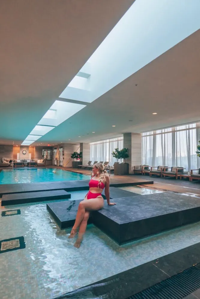 Four Seasons Toronto has the best indoor relaxation pool. Click to read the rest of the review and 18 reasons you'll love staying at this hotel!