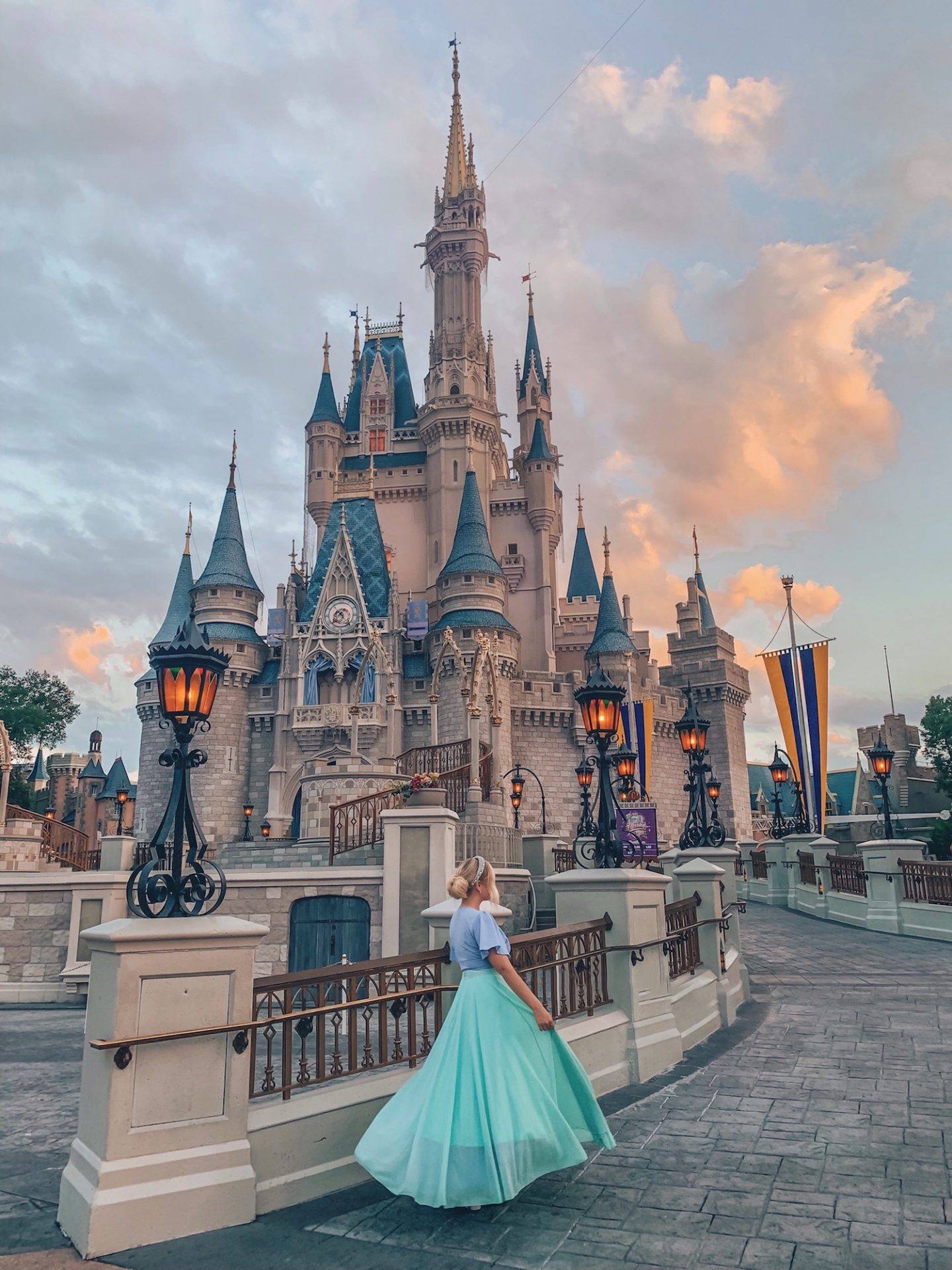 Cinderella vibes in the Magic Kingdom. Click the photo for a complete guide on how to get the perfect photo at Disney! Includes a list of all the top Disney World photo spots. via www.kirstenwendlandt.com