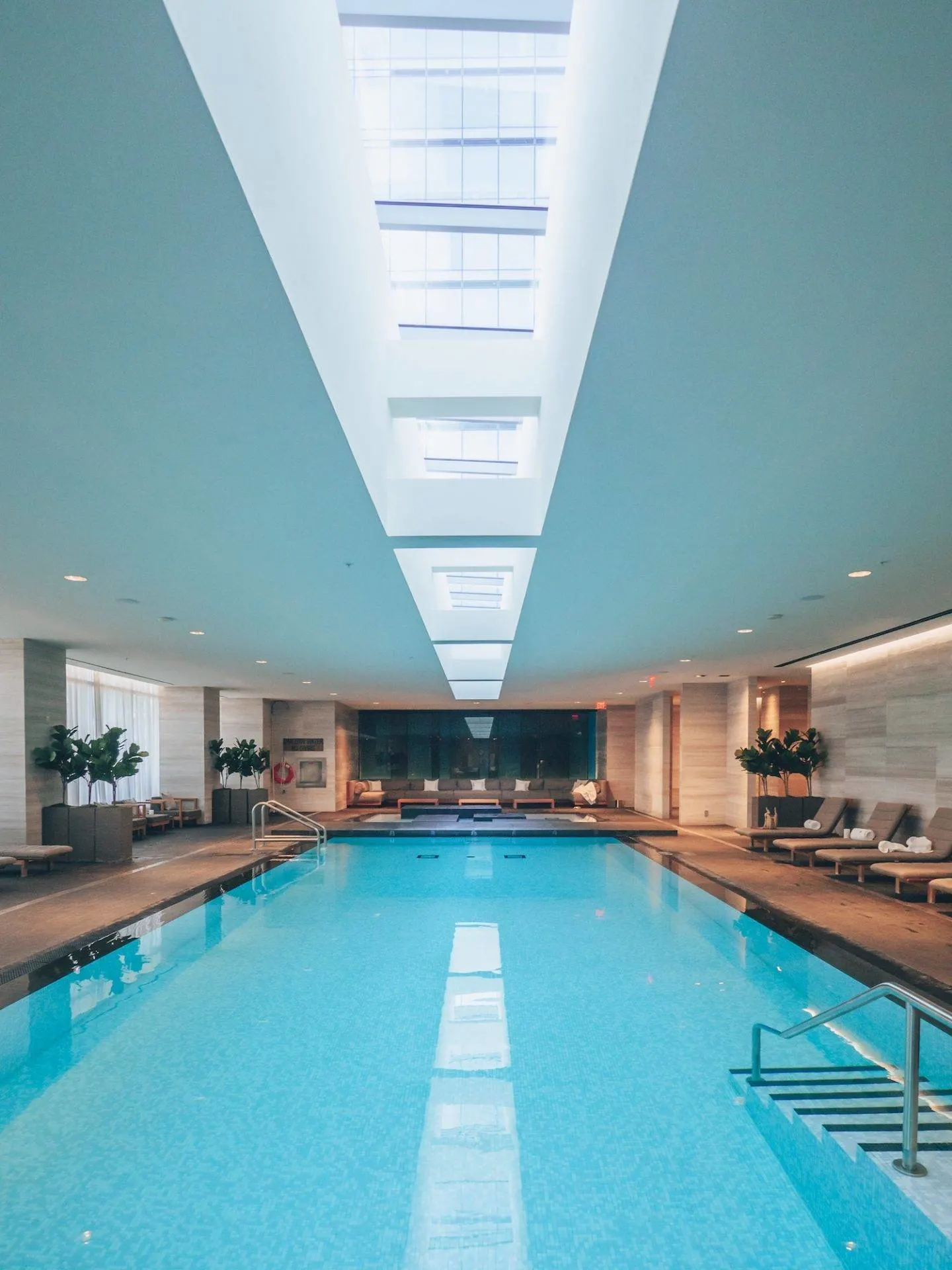 Four Seasons Toronto has the best indoor relaxation pool. Click to read the rest of the review and 18 reasons you'll love staying at this hotel!