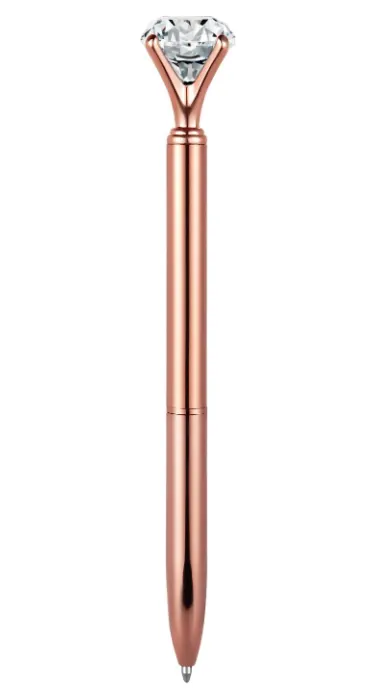 Rose gold pens with diamond crystal are so cute!