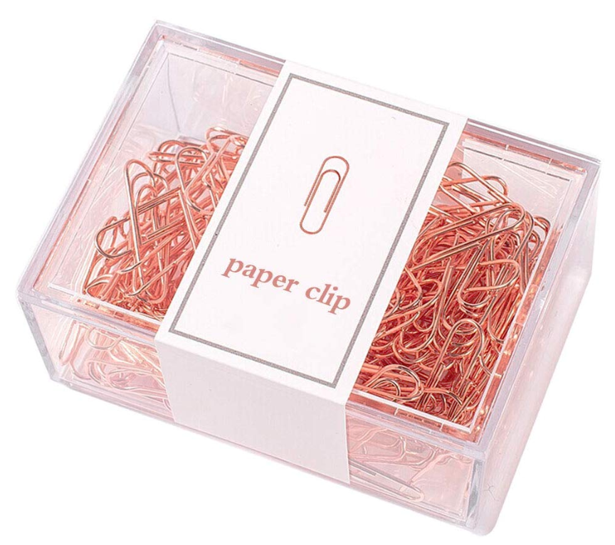 Set of rose gold paperclips