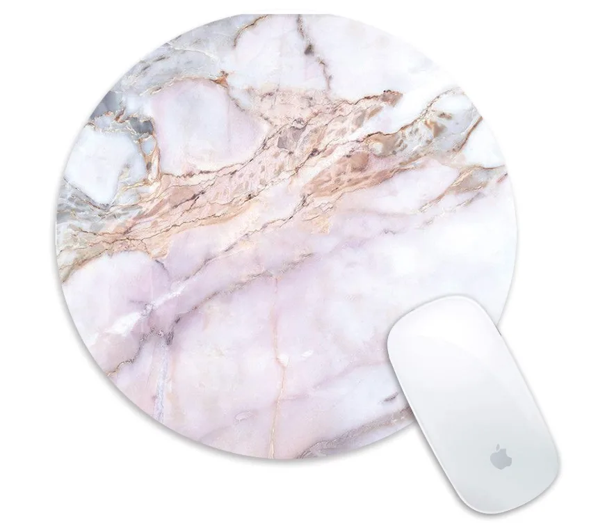 Rose gold and marble mouse pad