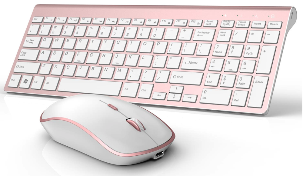 rose gold keyboard & mouse