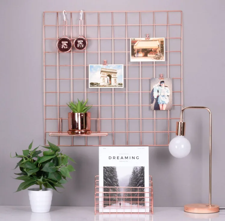 Rose gold grid panel for your office!