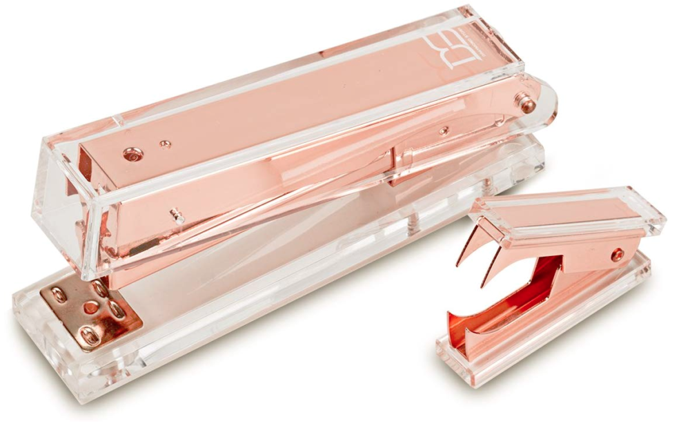 Rose gold office supplies to brighten your workspace - Rose staplers