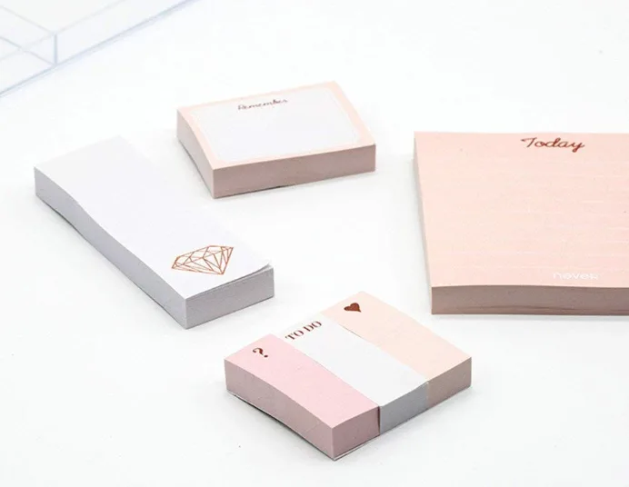 The cutest pink & rose gold sticky note set