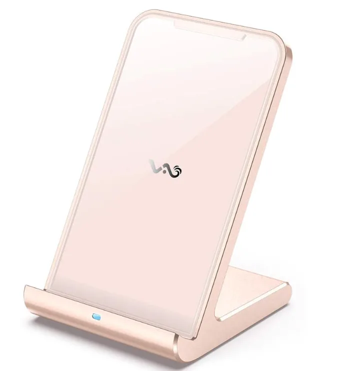 Rose gold wireless charging station