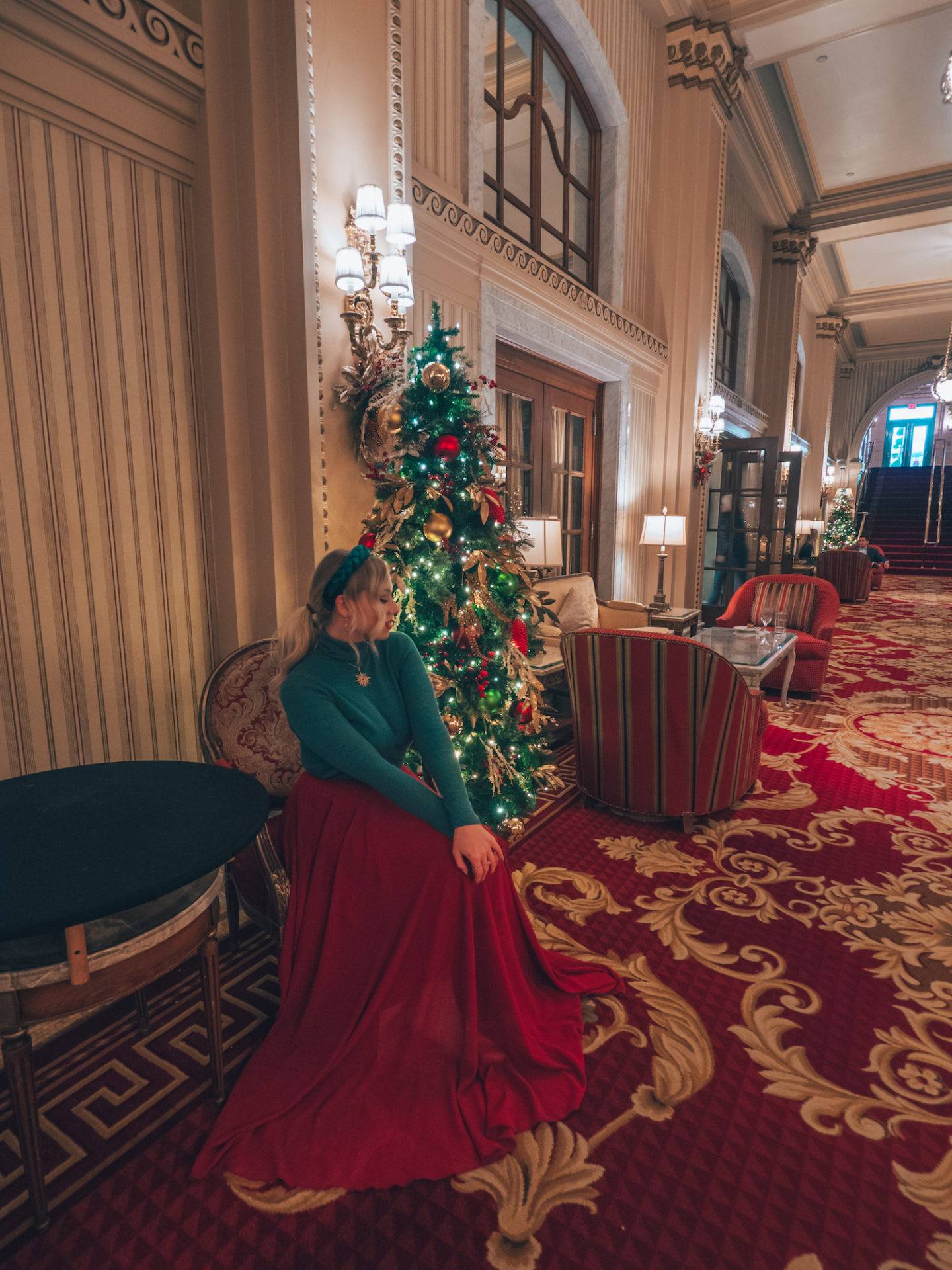 Incredibly festive things to do in Washington DC at Christmas time: Visit the Willard and have their holiday high tea