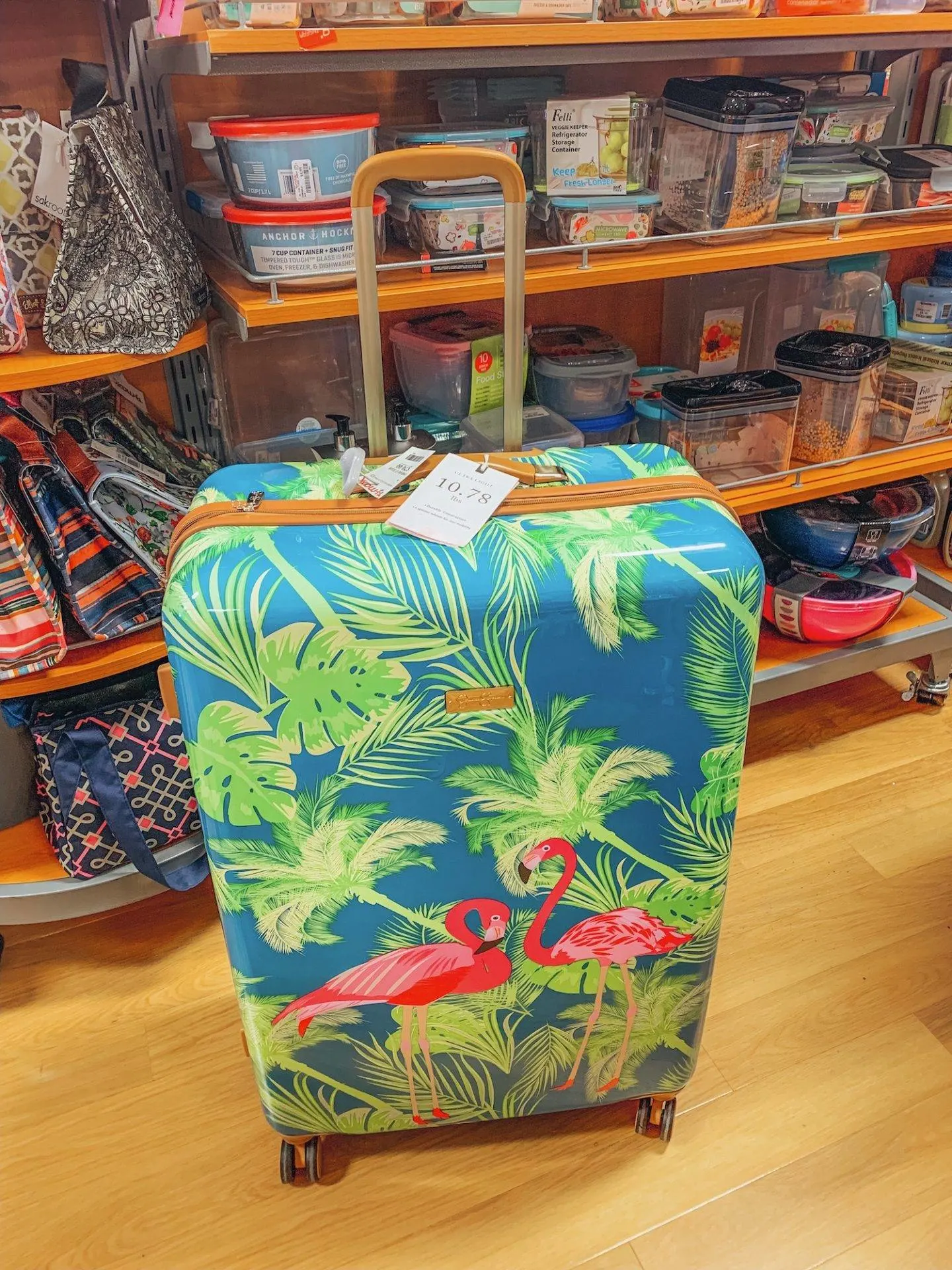 Shopping finds at Sawgrass Mills Outlet Mall in  - The cutest tropical suitcase!