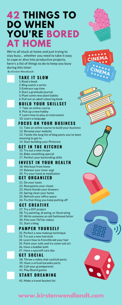 20 FREE Things to Do when you're Bored at Home