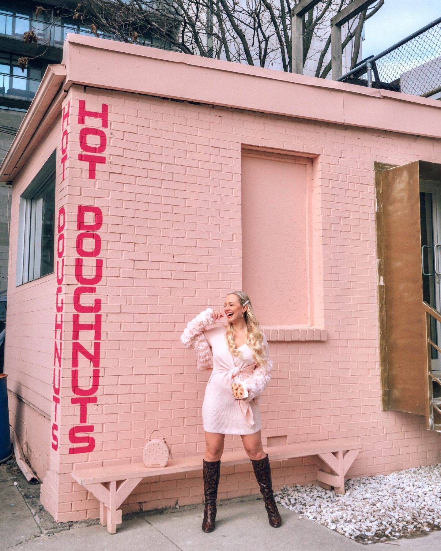 On the hunt for the best and most instagram-worthy pink places in Toronto? Look no further. As a native to Toronto and a certified pink lover myself I've put together this list of all the places you won't want to miss. This post has all the hottest pink spots in Toronto from restaurants, to pink walls, ice cream parlours and more. If you're a lover of pink you won't want to miss checking out this list of pink Toronto spots. Pictured here: COPS Toronto
