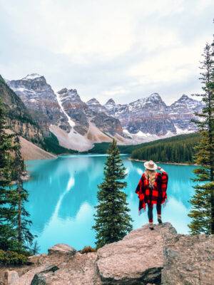 Visiting Banff National Park soon? Don't miss this guide of the 50 best things to in Banff for every kind of traveler! I recently spent 8 days exploring the area and took notes along the way so I could write you the most comprehensive guide possible. This guide includes all the top attractions, hikes, restaurants, and sights you definitely won't want to miss when you visit Banff National Park. I also include any tips you might need when visiting the area! Pictured here: Moraine Lake after sunrise