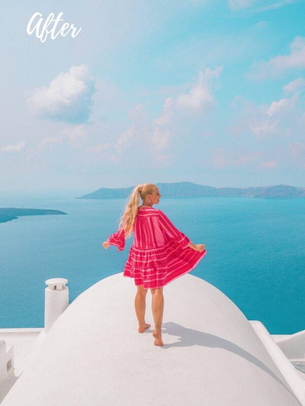 Shop this collection of Greece Lightroom presets that perfectly showcases the stunning whites, beautiful pastels, and overall enchanting beauty of the Greek islands.