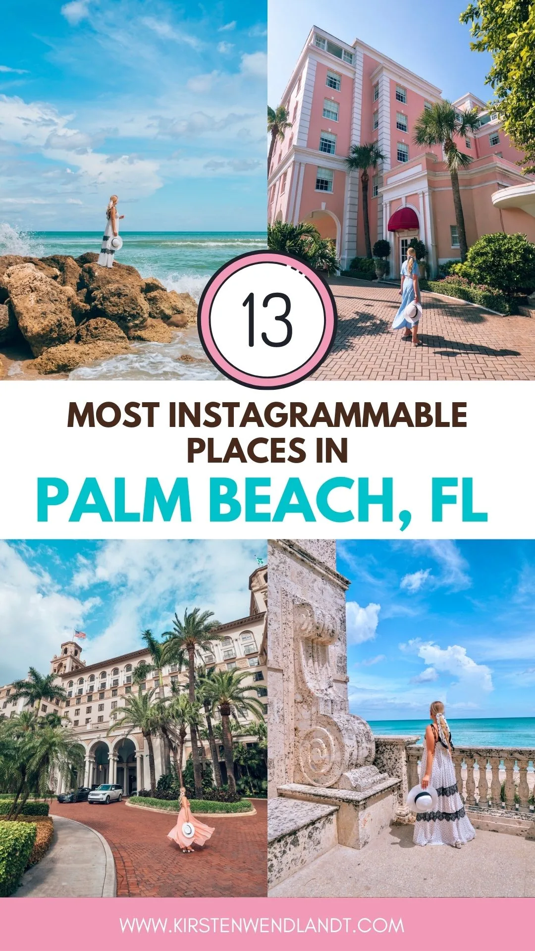 Palm Beach is a beautiful town in the South of Florida that's known for it's glamorous estates and sprawling beaches. It's no surprise that this stunning little town is chock full of incredible instagram-worthy photo spots. If you're planning on visiting Palm Beach soon and hoping to get some great photos while you're there, you definitely won't want to miss this guide on the most instagrammables places in Palm Beach!