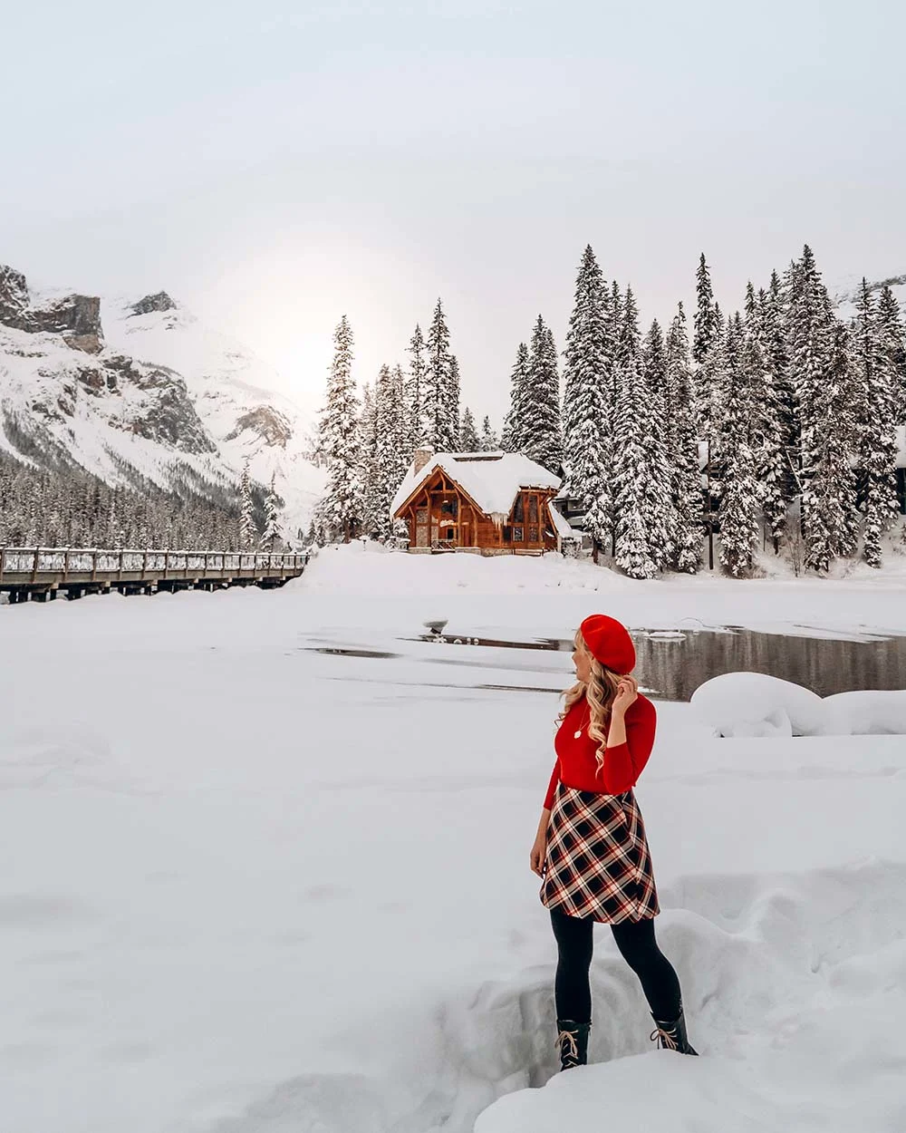 Banff is absolutely incredible. Although most people visit Banff when the weather is warmer, it's absolutely magical to visit in winter. Here's a local's guide to some of the best things to do in in Banff in winter. From hikes and trails to winter sports, family friendly excursions, dining experiences and more. You won't want to miss this guide that will surely convince you to add Banff in winter to your travel bucket list. Pictured here: Take a day trip to Emerald Lake