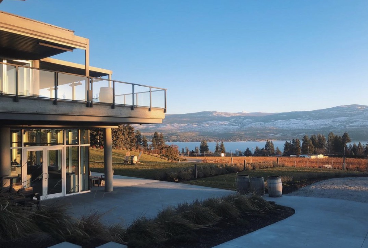 Looking for the best wineries in Kelowna for lunch? This guide is for you! Here's a list of the best Kelowna wineries with restaurants to enjoy an amazing lunch with wine in the sun. Pictured here: Mr. Boucherie