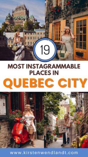 Quebec City feels like a little slice of Europe in Canada, and it's no surprise that most people who visit immediately fall in love with it's old world charm. From the gorgeous old architecture, cute cafes and cobblestoned streets, and beautiful parks, there's more than enough places here to snap your next instagram photo. If you're planning on visiting Quebec City soon you definitely don't want to miss this guide on the most instagrammable places in Quebec City!